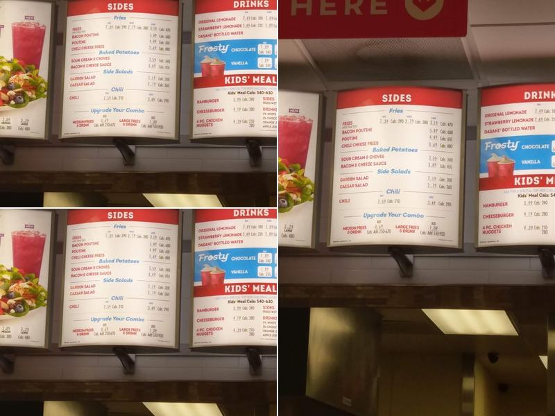 Wendy's Menu