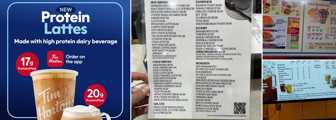 Tim Hortons Menu