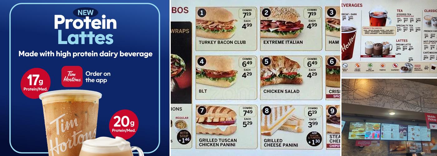 Tim Hortons Menu