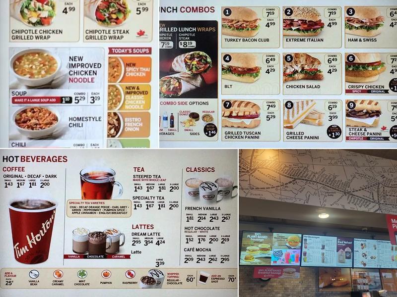 Tim Hortons Menu