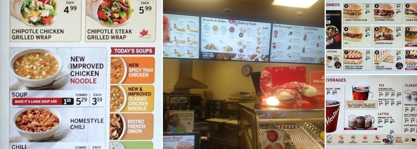 Tim Hortons Menu