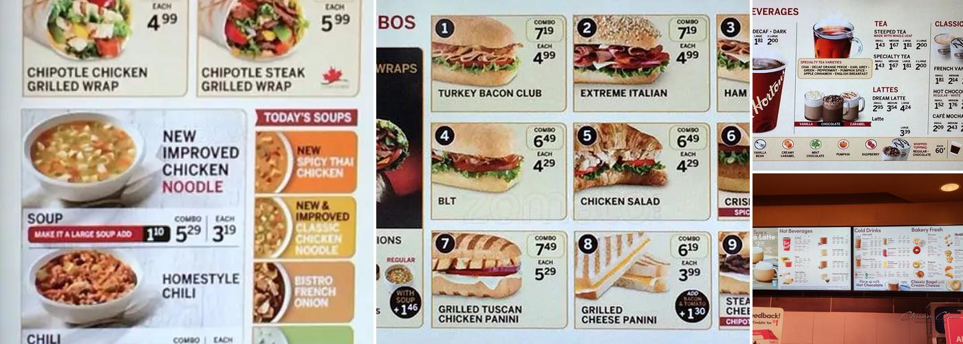 Tim Hortons Menu