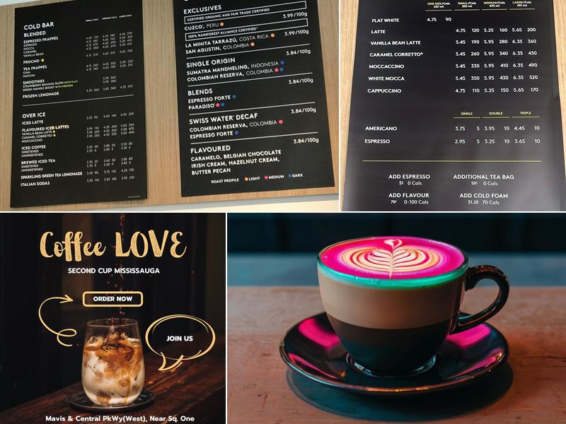 Second Cup Café Menu