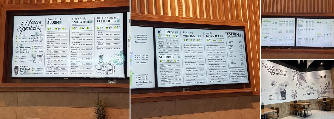 Real Fruit Bubble Tea Menu