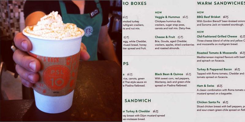 Starbucks Coffee Company Menu