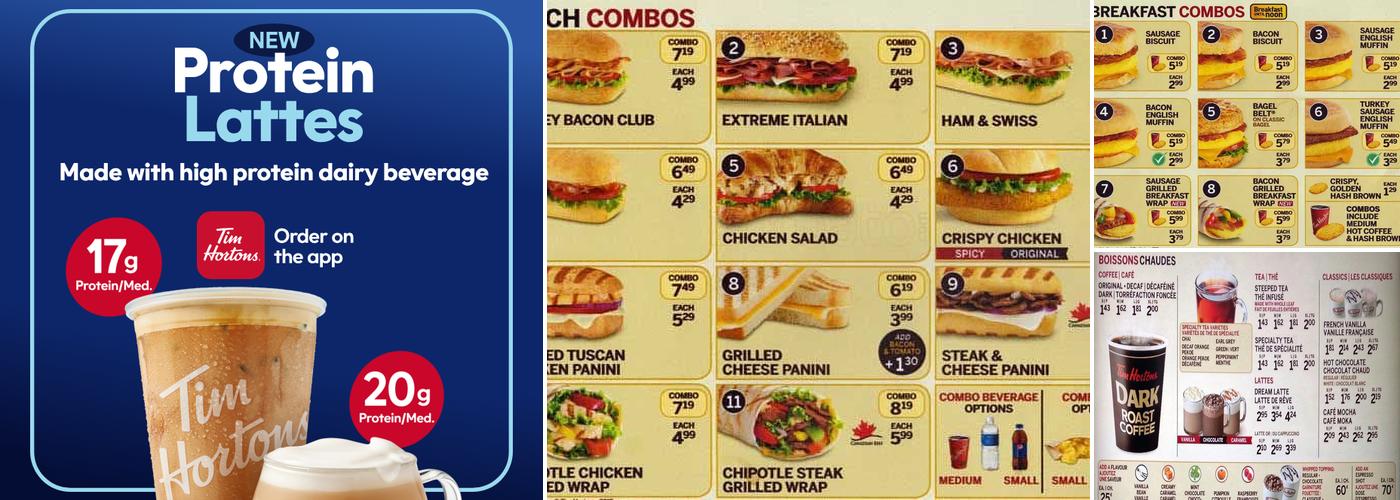 Tim Hortons Menu