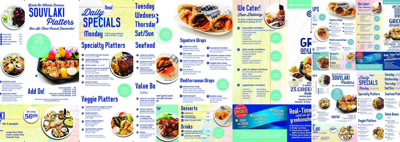 Greek On Wheels Menu