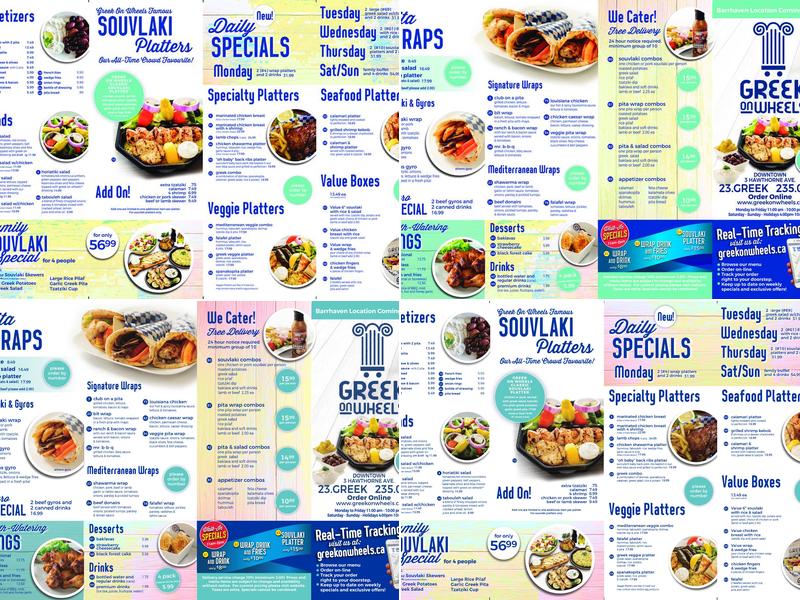 Greek On Wheels Menu