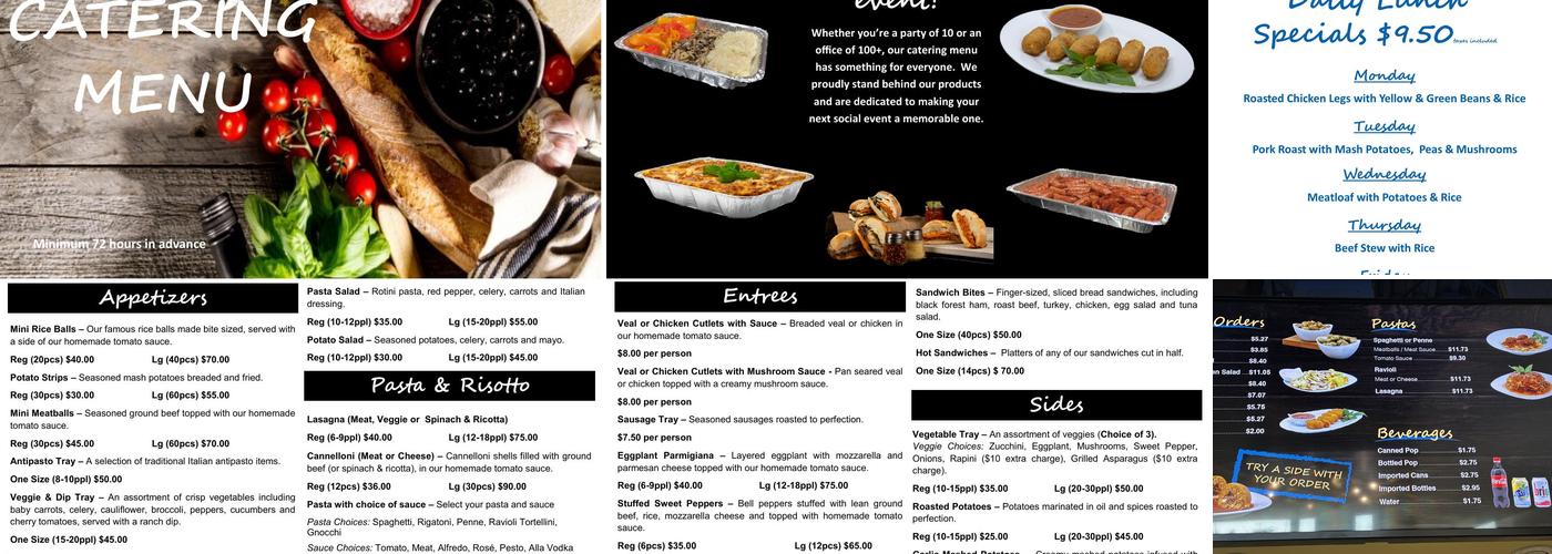 Via Panini Italian Sandwiches Menu