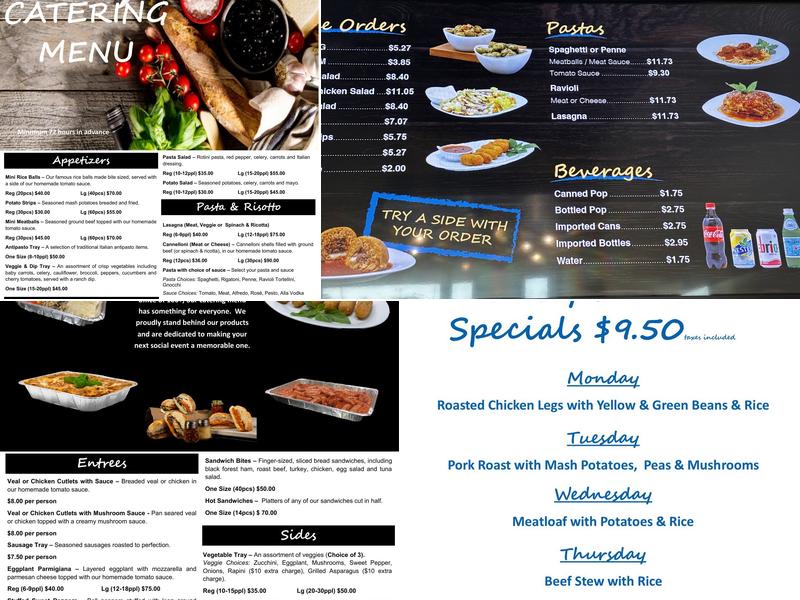 Via Panini Italian Sandwiches Menu