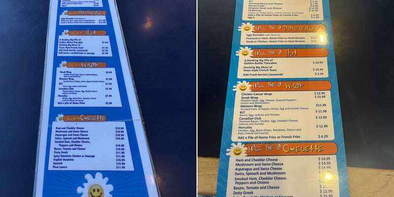 Daybreak Menu