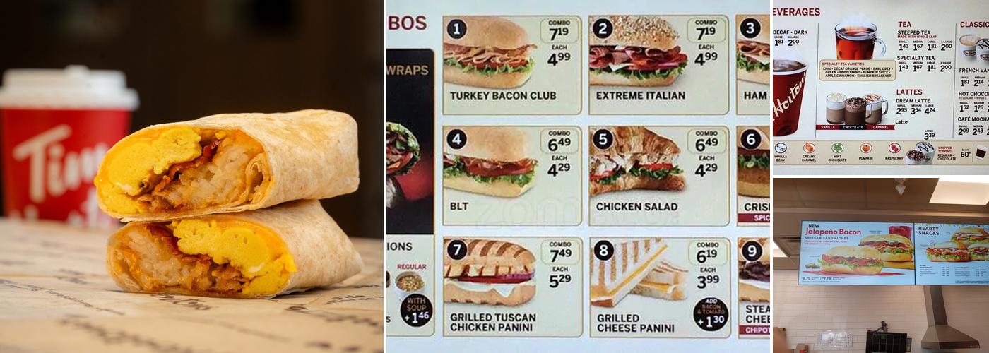 Tim Hortons Menu