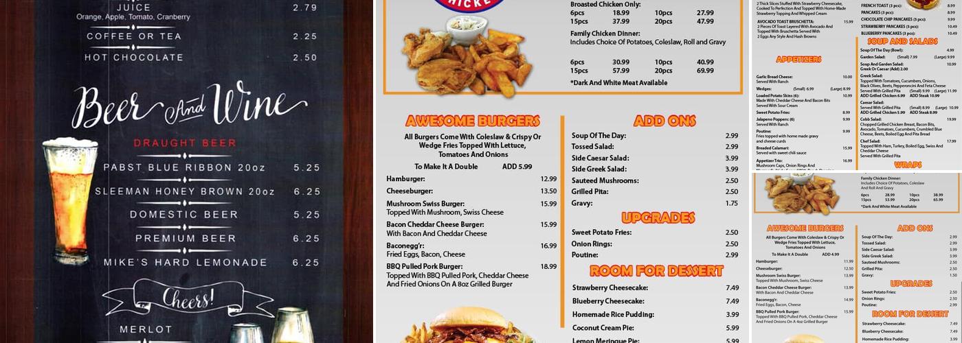 Matter of Taste Menu