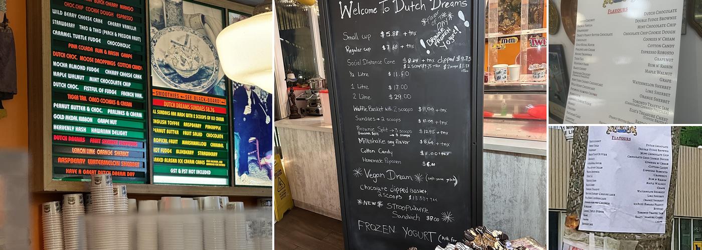 Dutch Dreams Menu