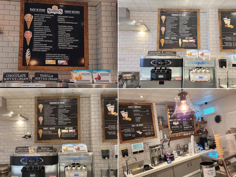 Summer's Ice Cream Menu