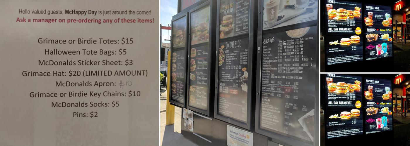 McDonald’s Menu