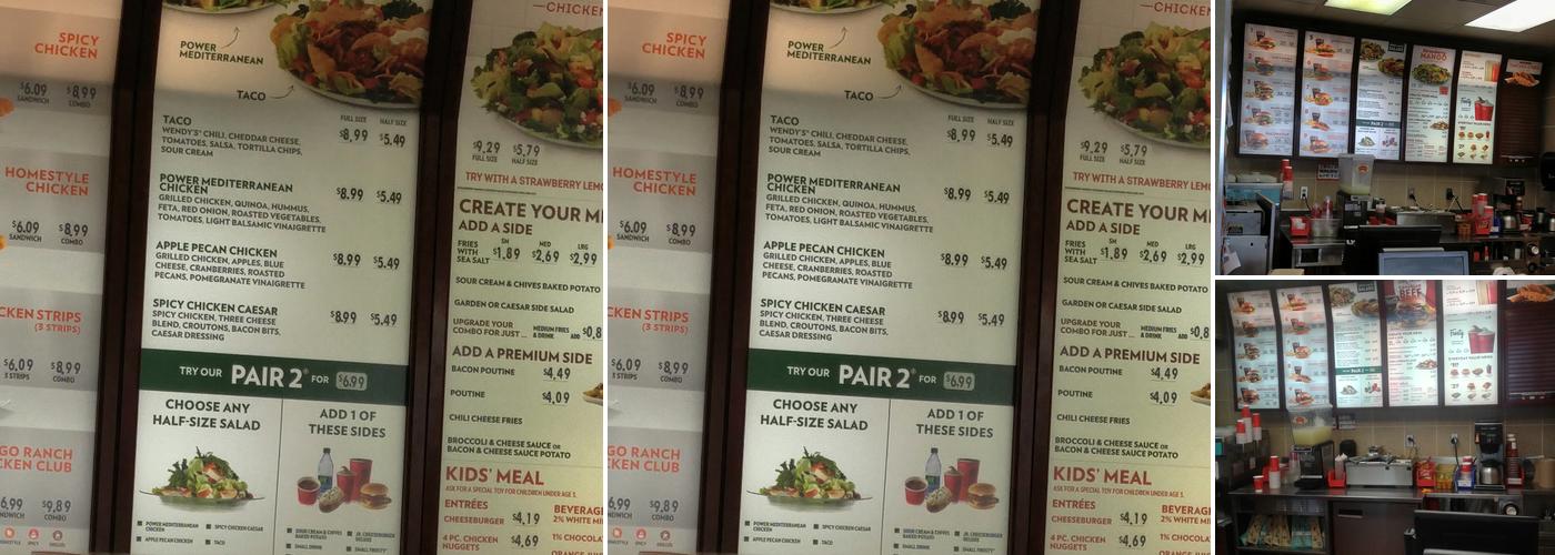 Wendy's Menu
