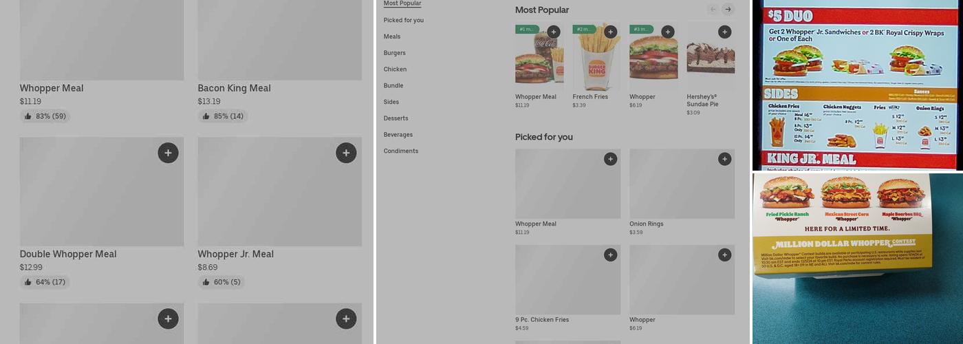 Burger King Menu