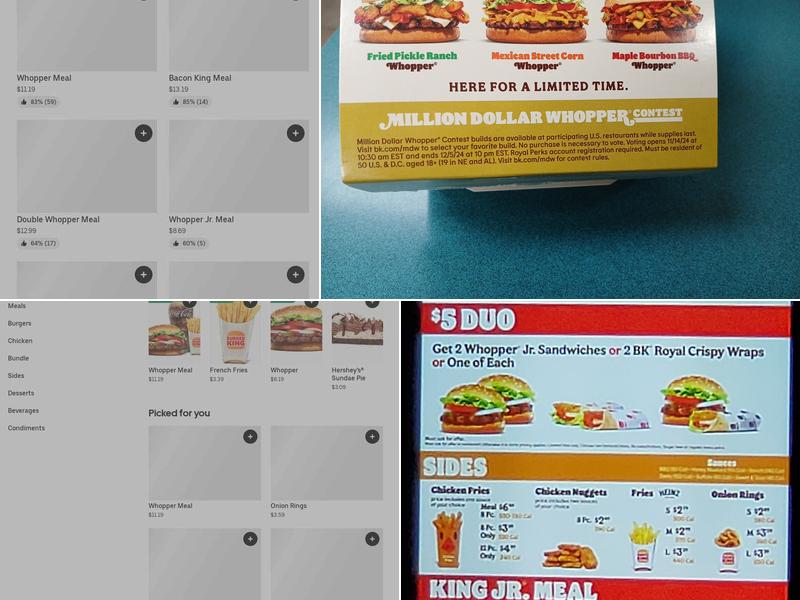 Burger King Menu