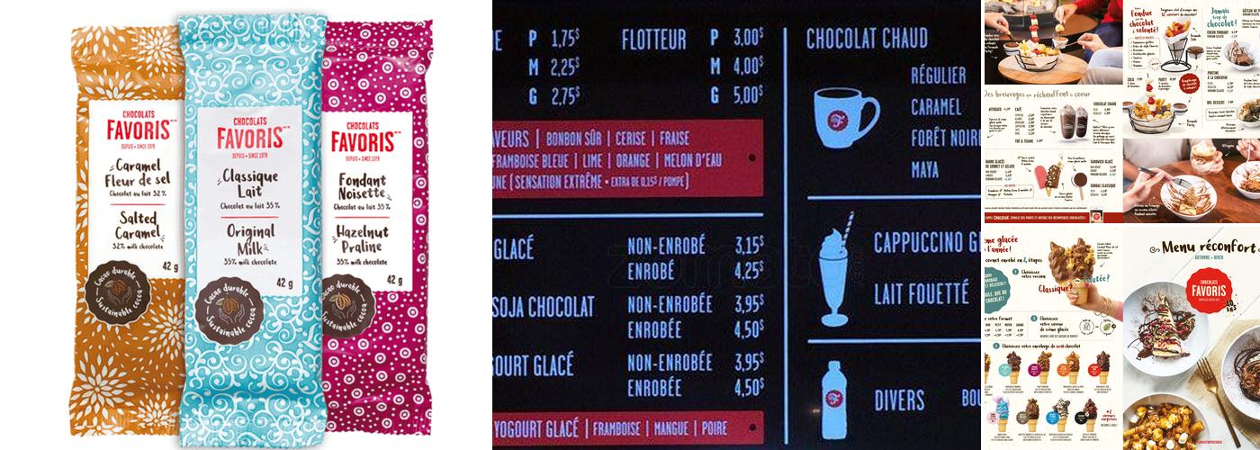 Chocolats Favoris Menu