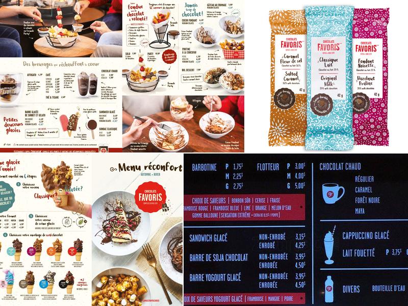 Chocolats Favoris Menu