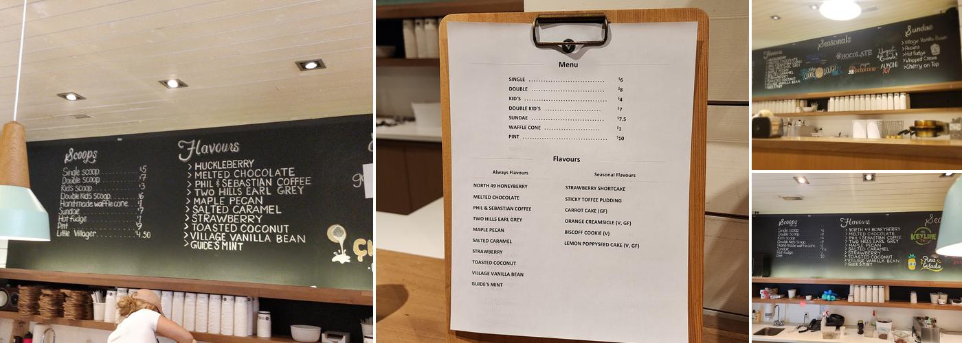 Village Ice Cream Menu