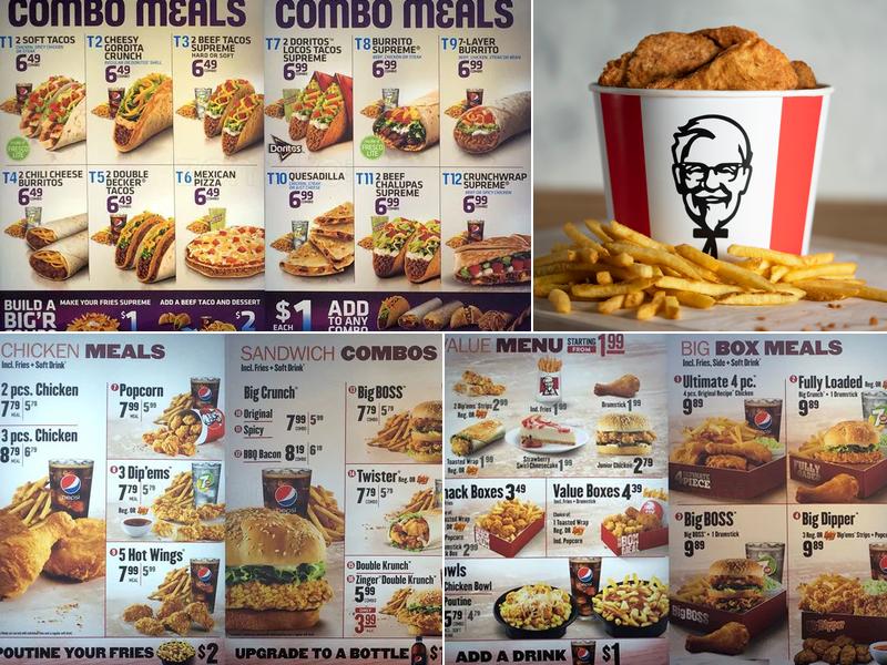 KFC Menu
