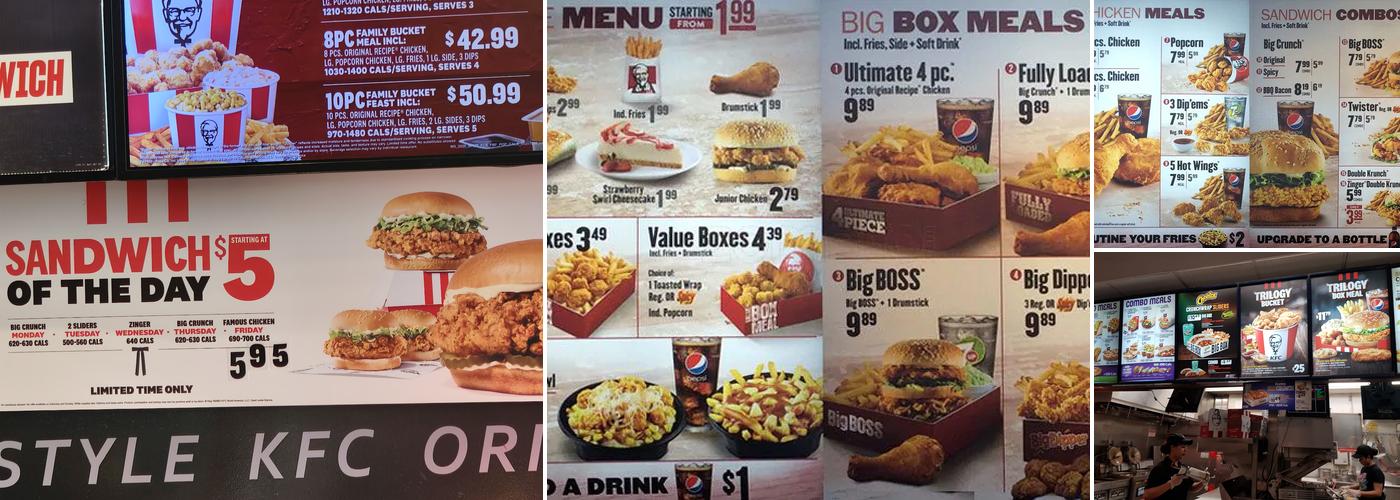 KFC Menu