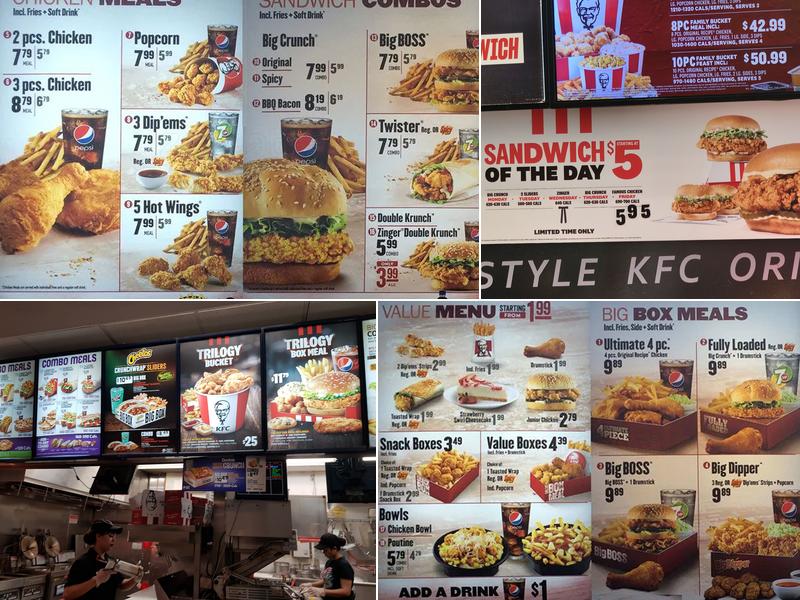 KFC Menu