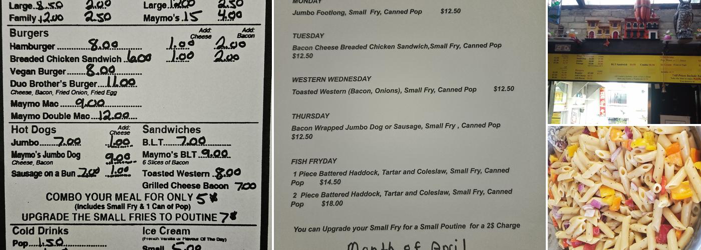 Foxy Roxy At Maymo's Fry Menu