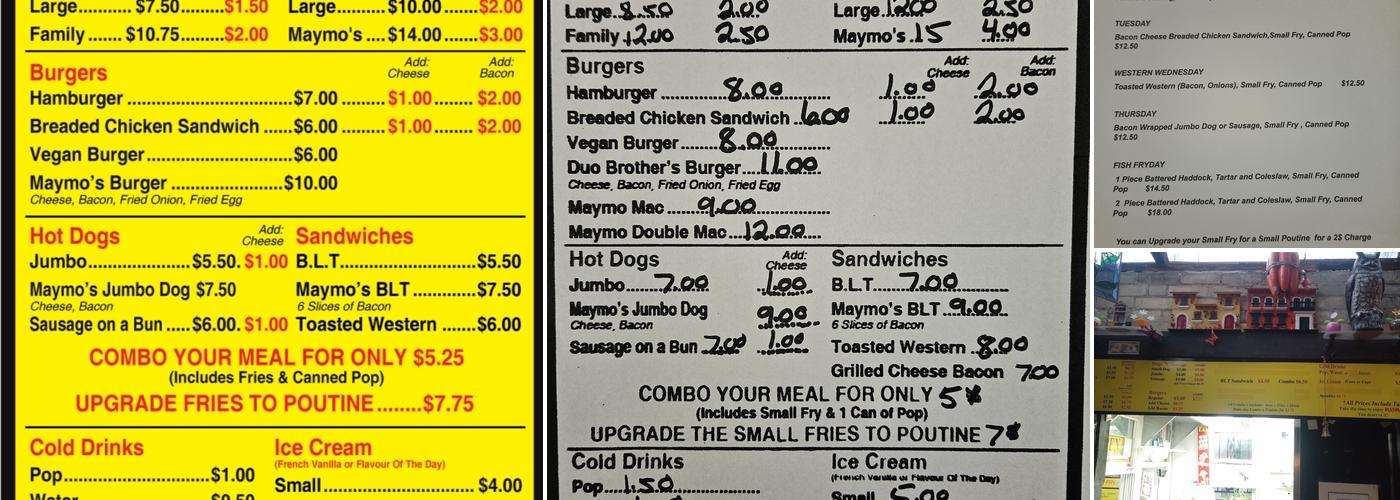 Foxy Roxy At Maymo's Fry Menu