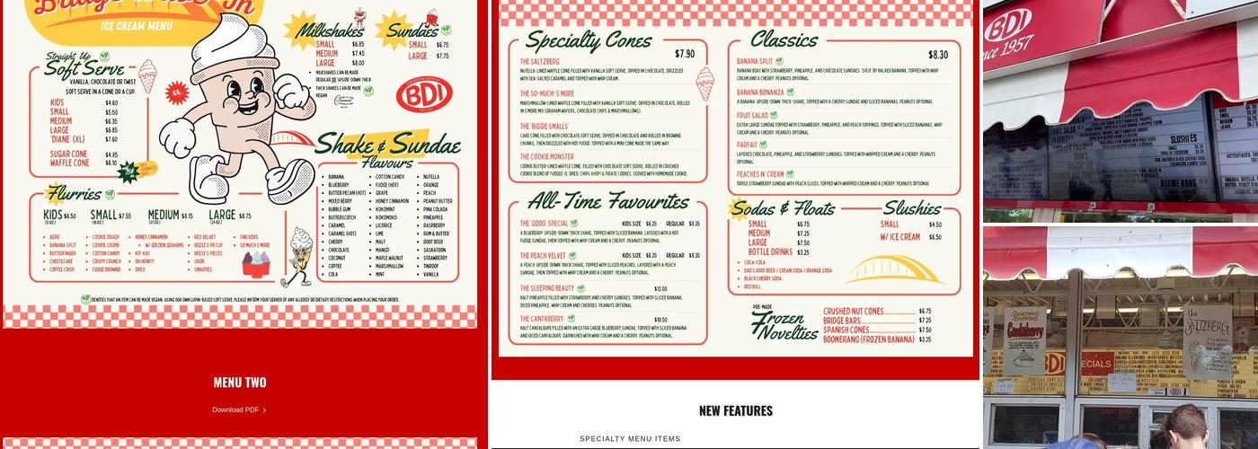 BDI (Bridge Drive-In) Menu