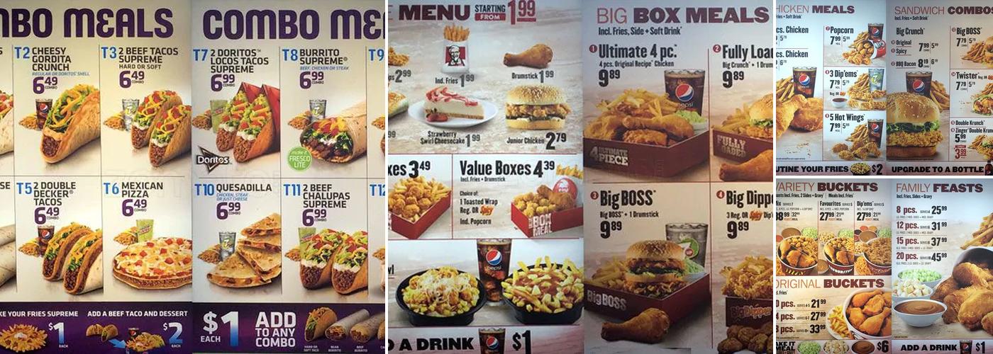 KFC Menu