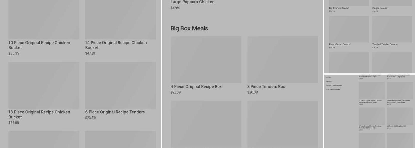 KFC Menu