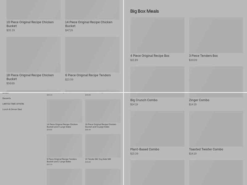 KFC Menu