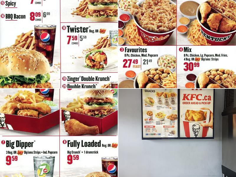 KFC Menu