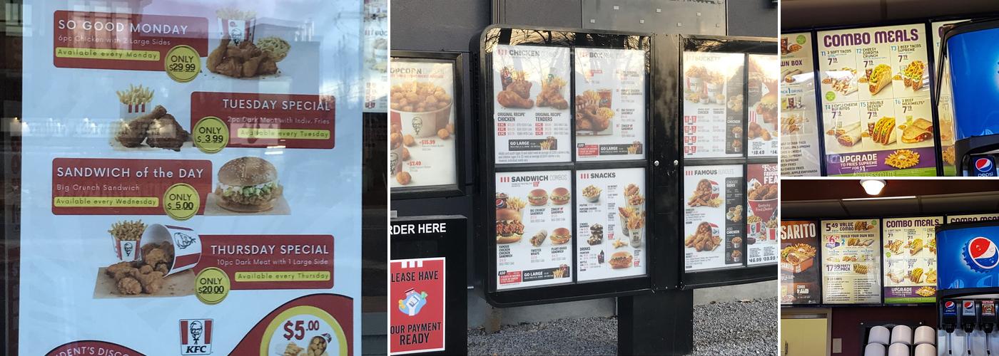 KFC Menu
