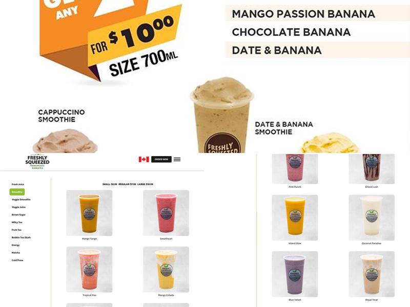 Freshly Squeezed Menu