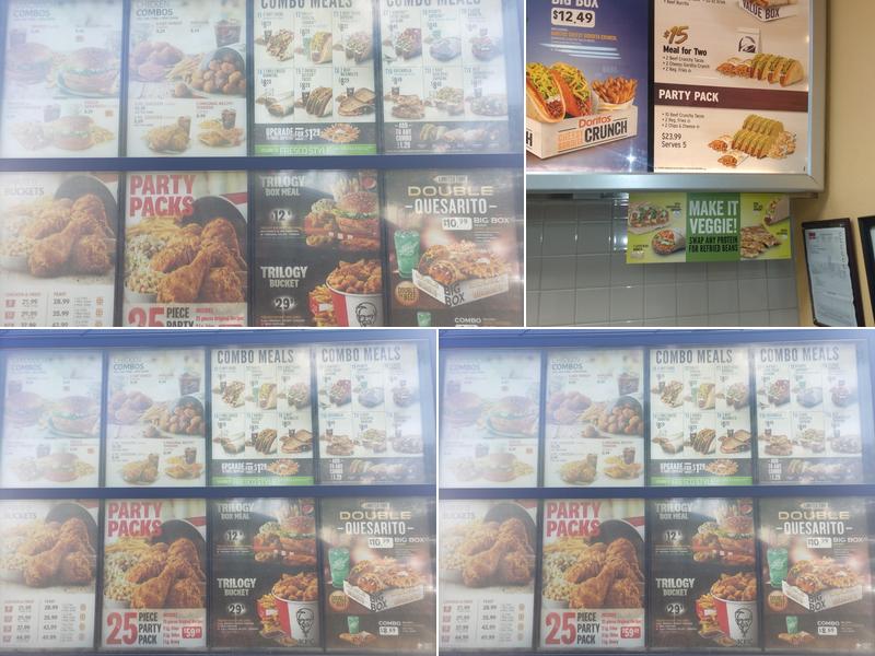 KFC Menu