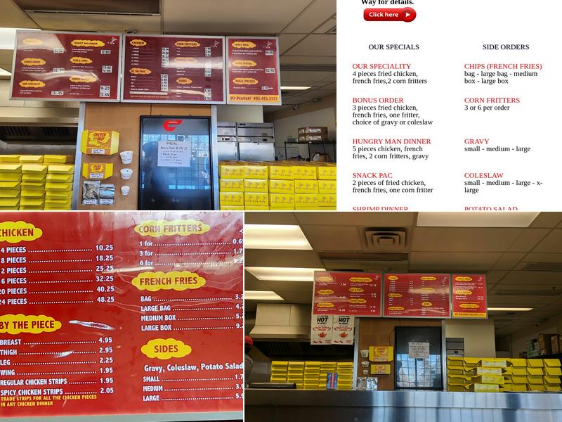 Chicken on the Way Menu