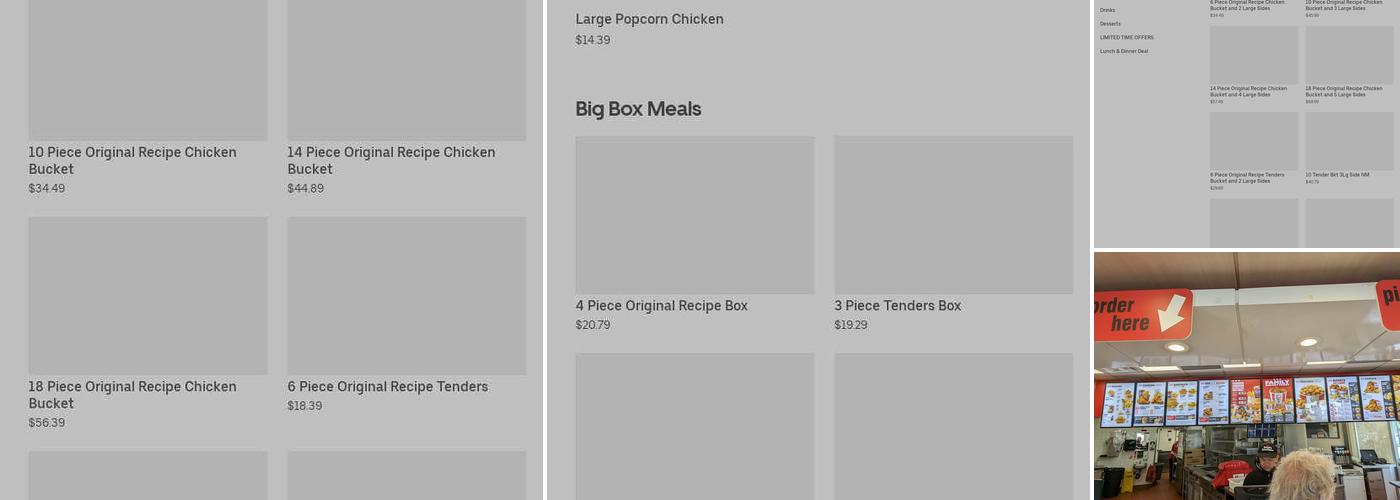 KFC Menu