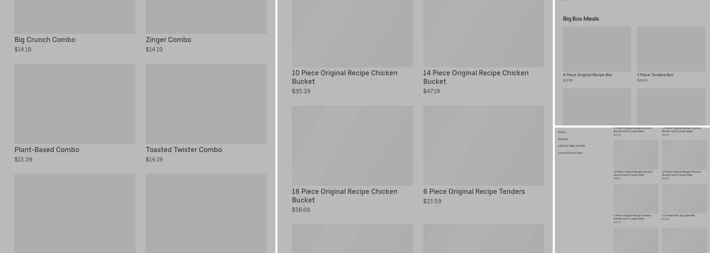 KFC Menu