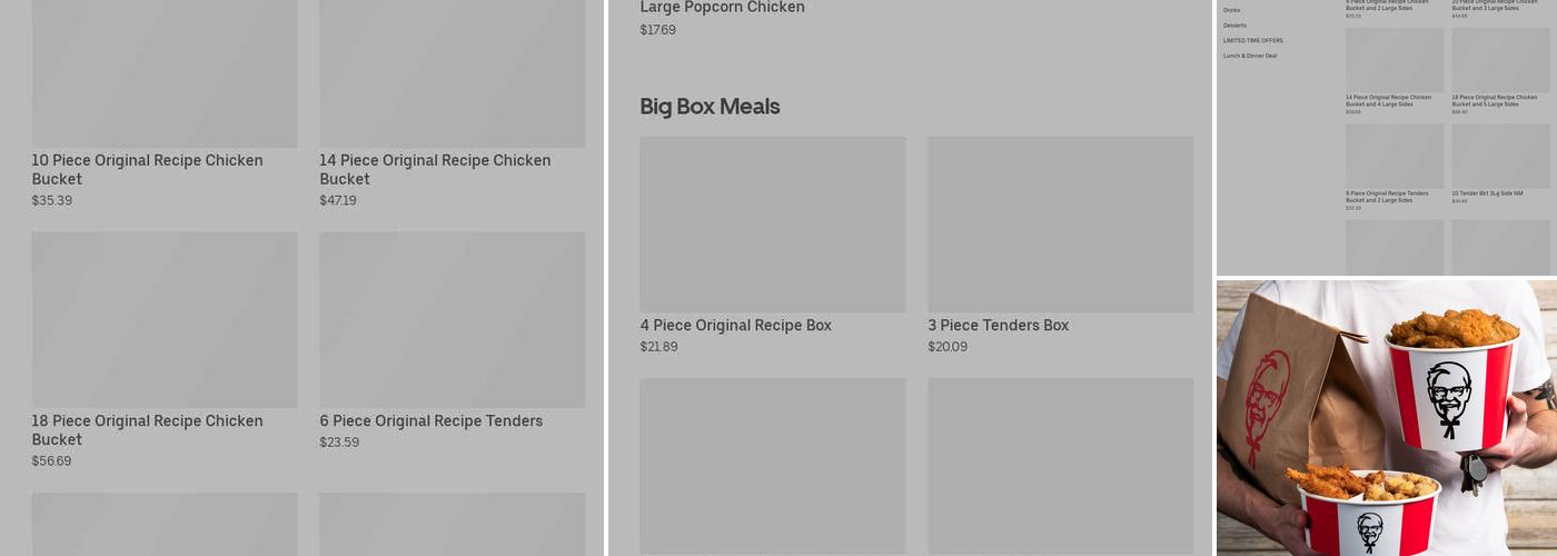 KFC Menu