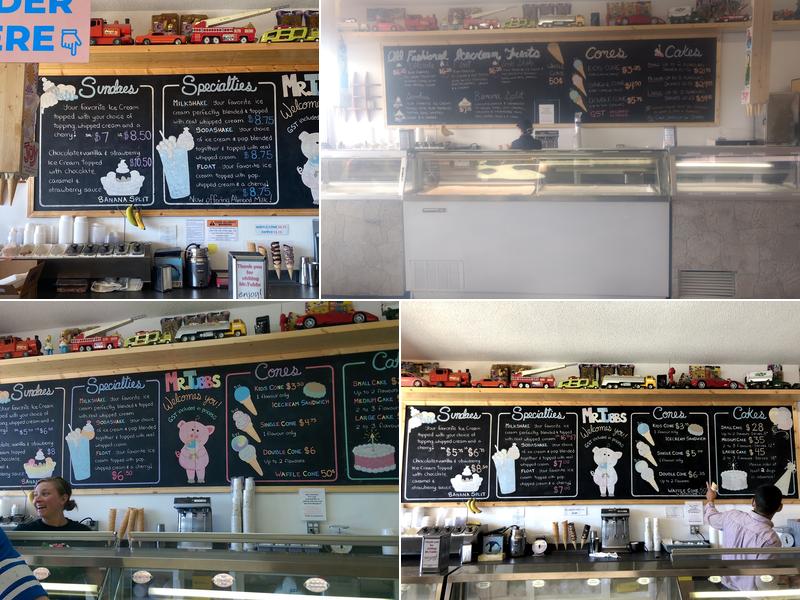 Mr. Tubbs Ice Cream Parlor Menu