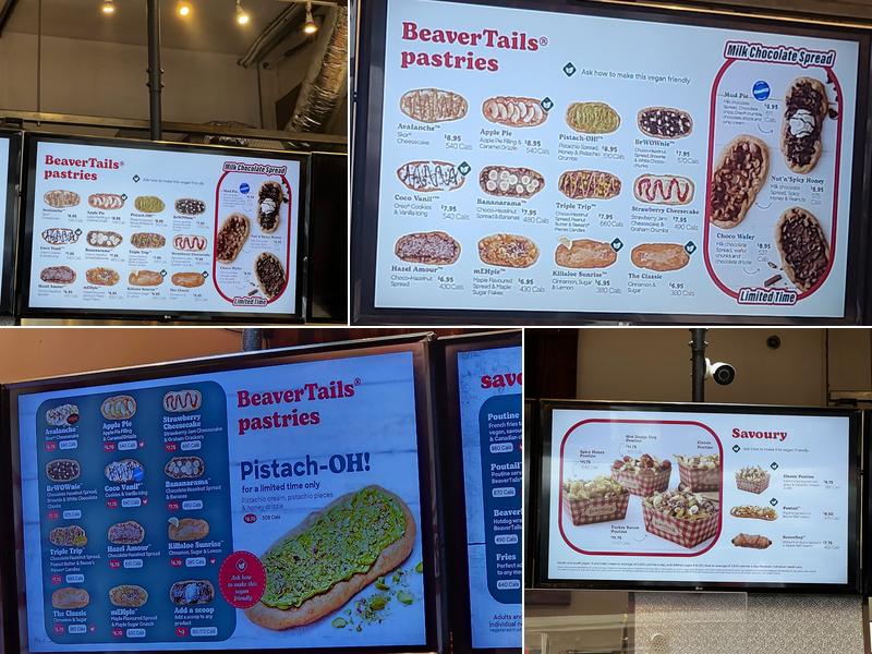 BeaverTails Victoria Menu