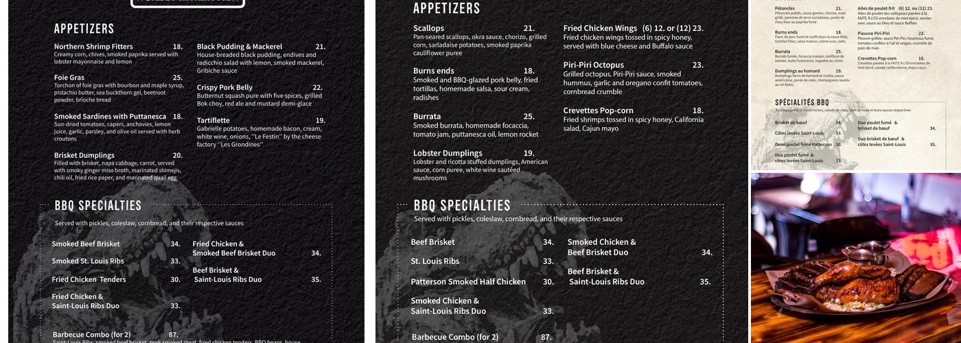Faite à l’os Menu