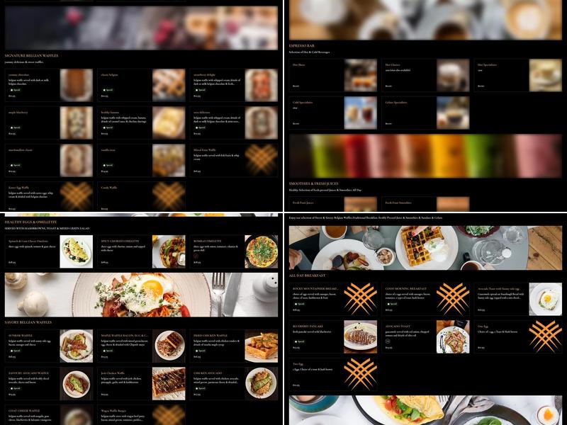 Jasper’s Wafflato Menu