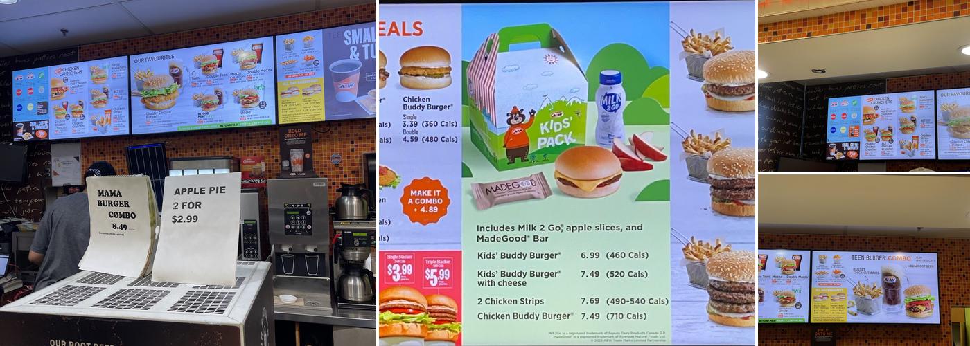 A&W Canada Menu