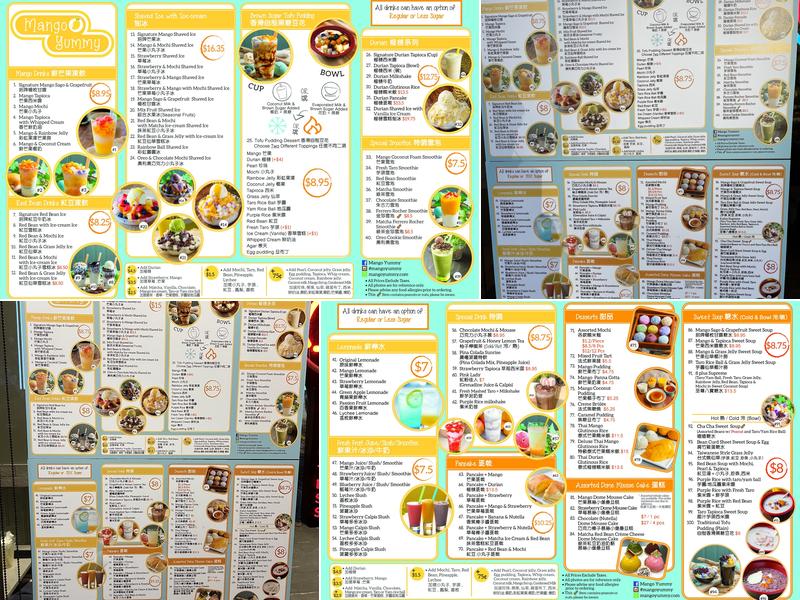 Mango Yummy Menu