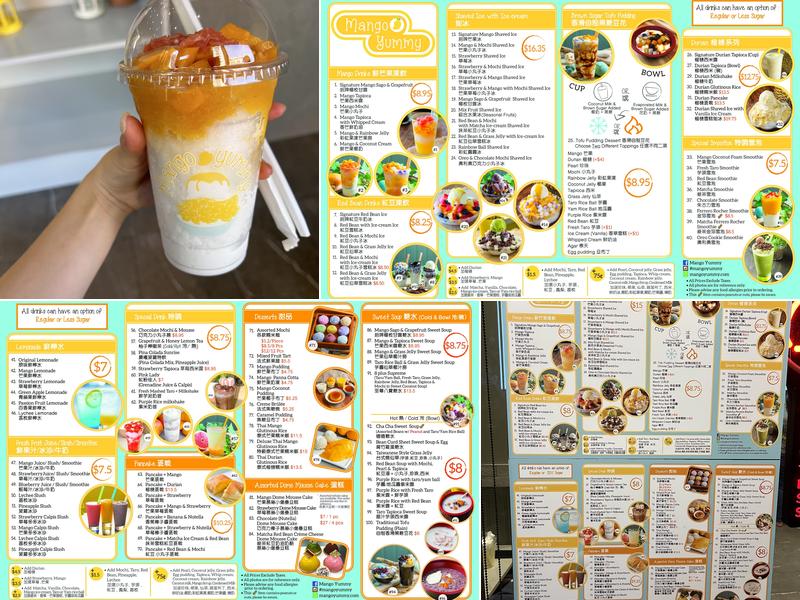 Mango Yummy Menu